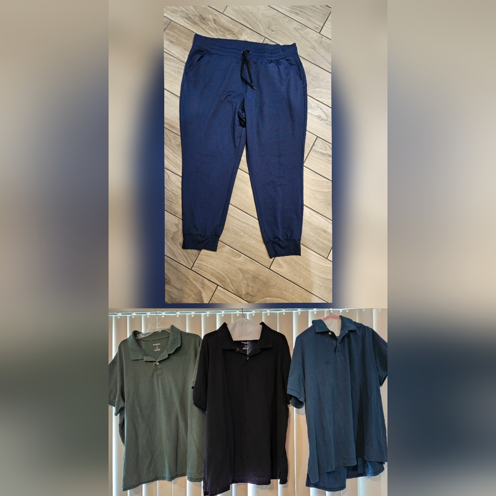 Goodfellow & Co Mens XXL polo Top + TEK GEAR XXL bottoms